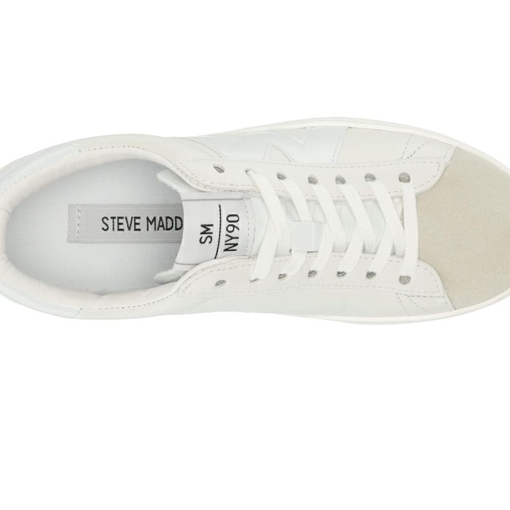 Steve Madden Women's Mckayla Sneakers White NWB - Picture 3 of 4